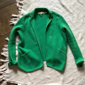 ✨Ann Taylor LOFT green sweater blazer